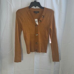 Almost Famous Gold Crew Sweater